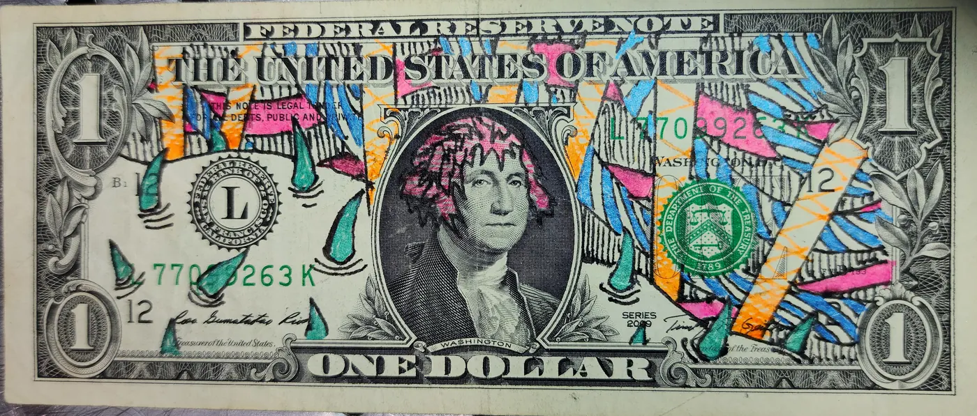 Dollar Bill Art #105