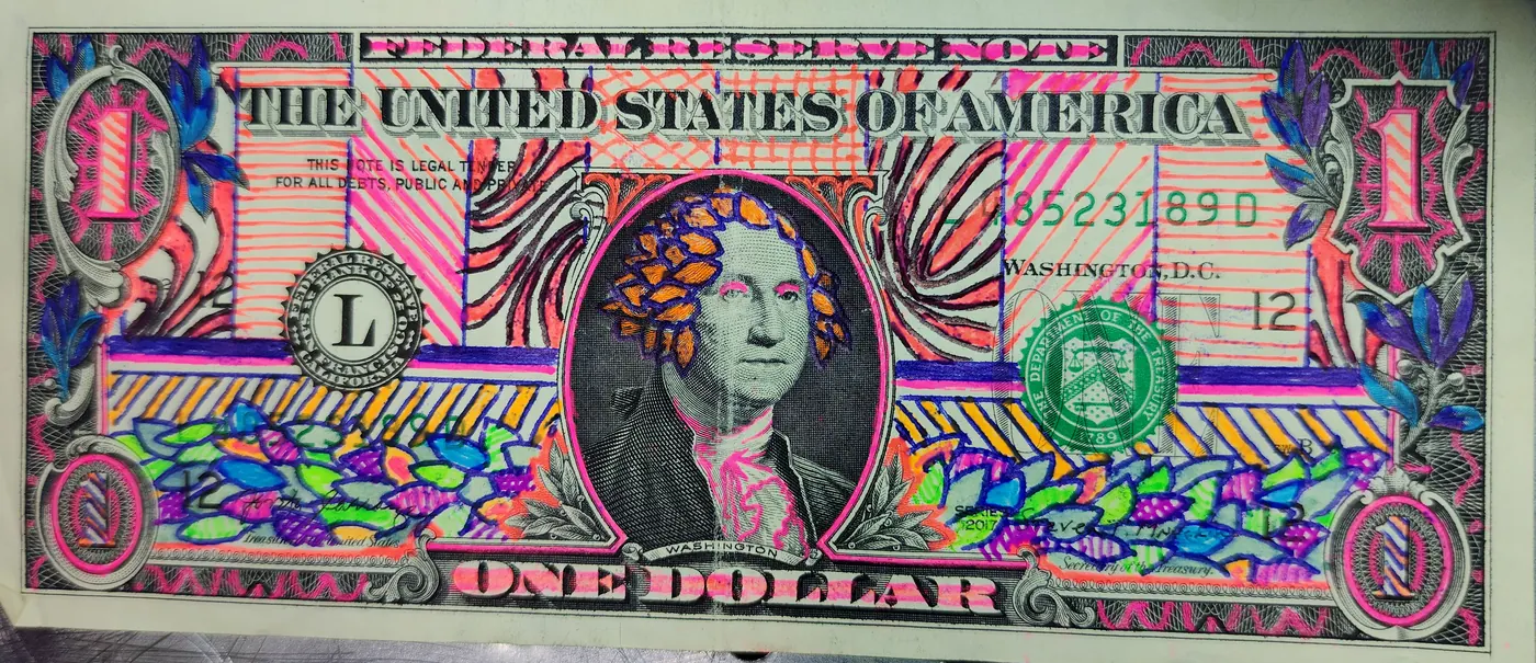 Dollar Bill Art #124