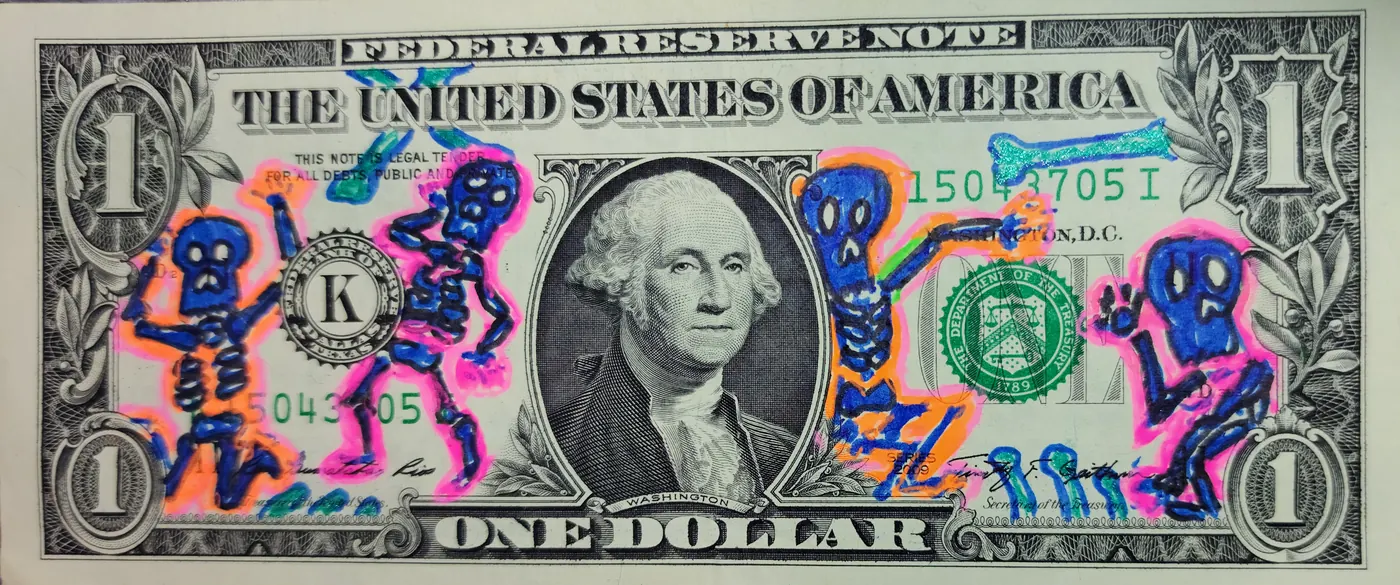Dollar Bill Art #128