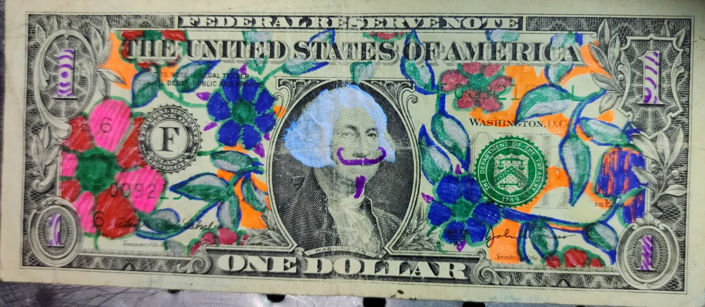 Dollar Bill Art #129