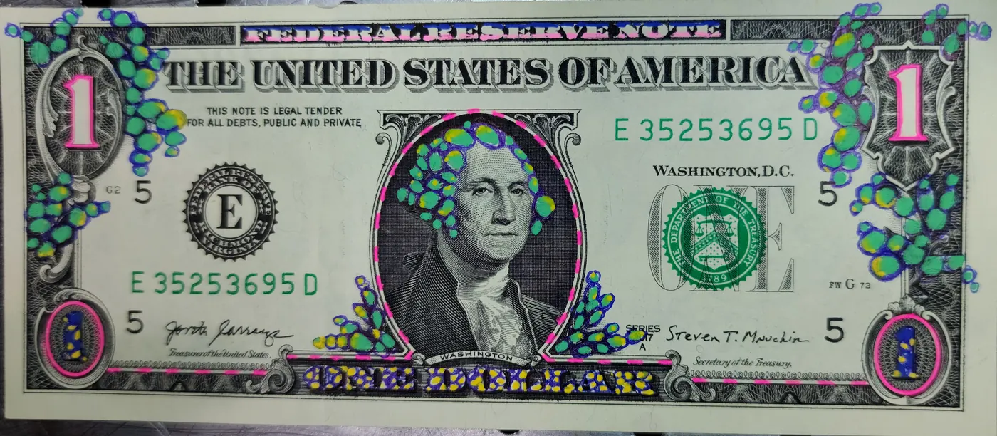 Dollar Bill Art #137