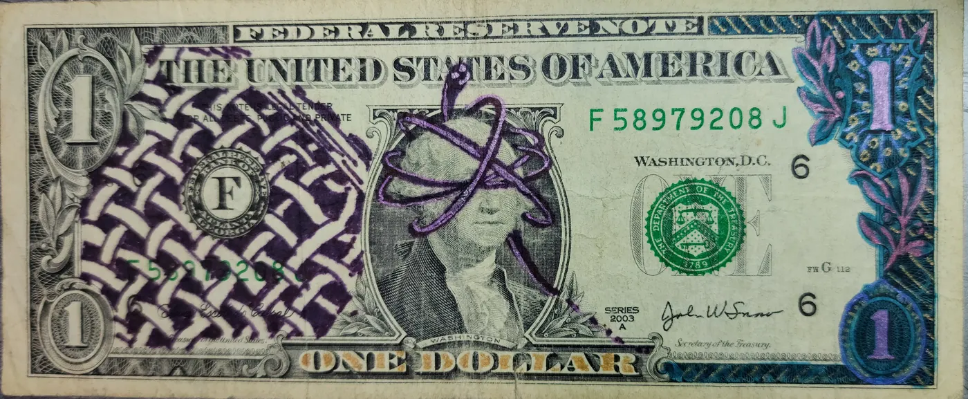 Dollar Bill Art #142