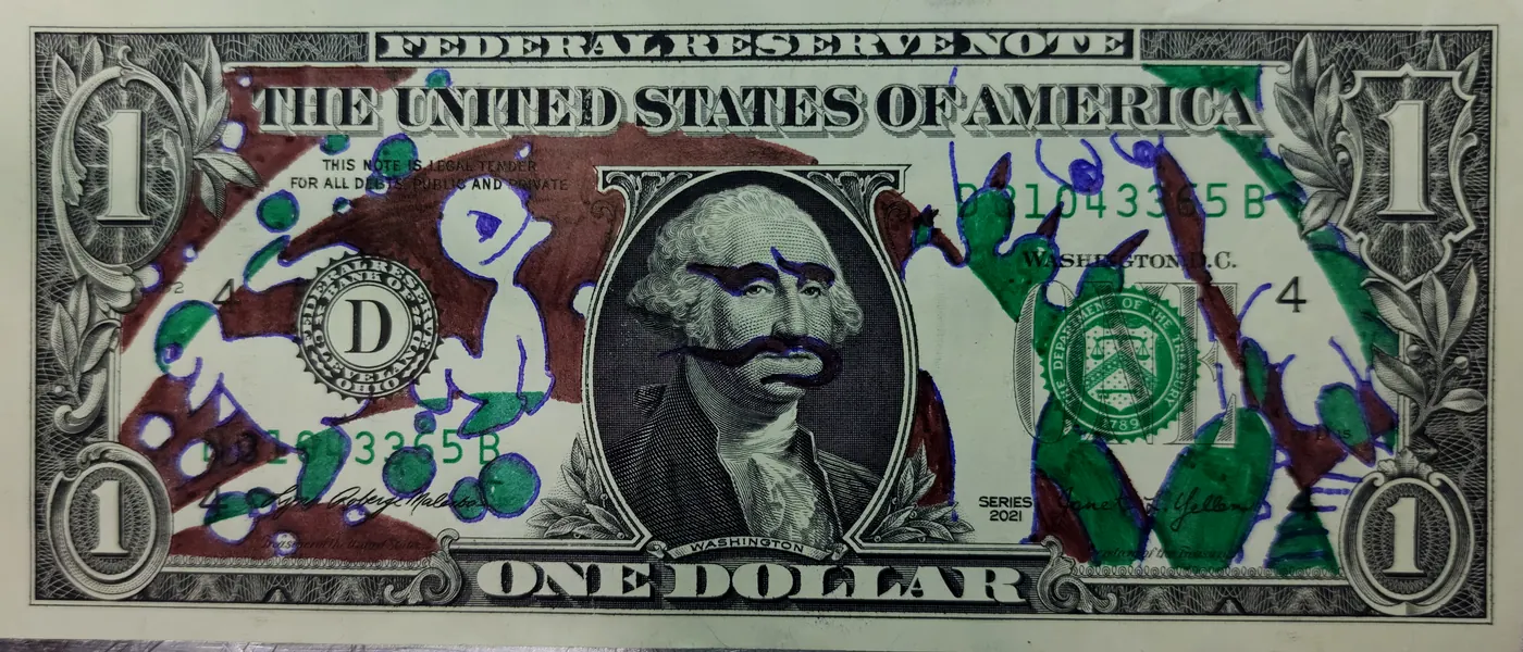 Dollar Bill Art #167