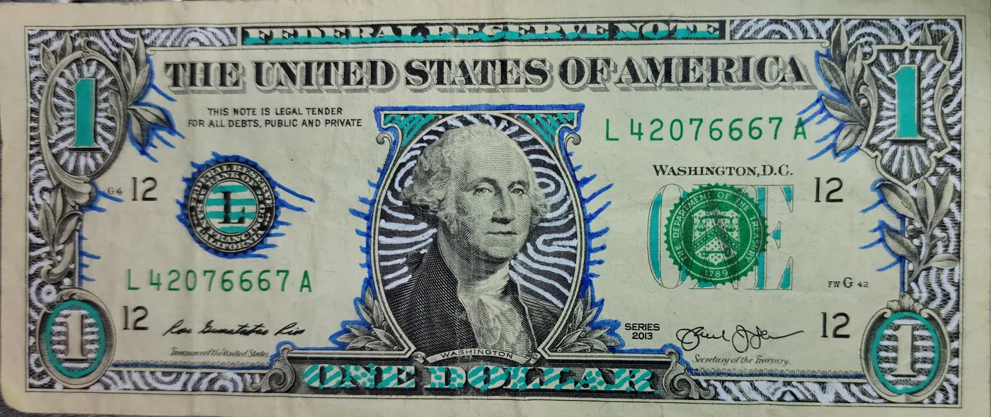 Dollar Bill Art #193