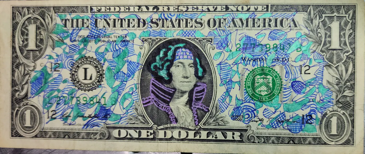Dollar Bill Art #208