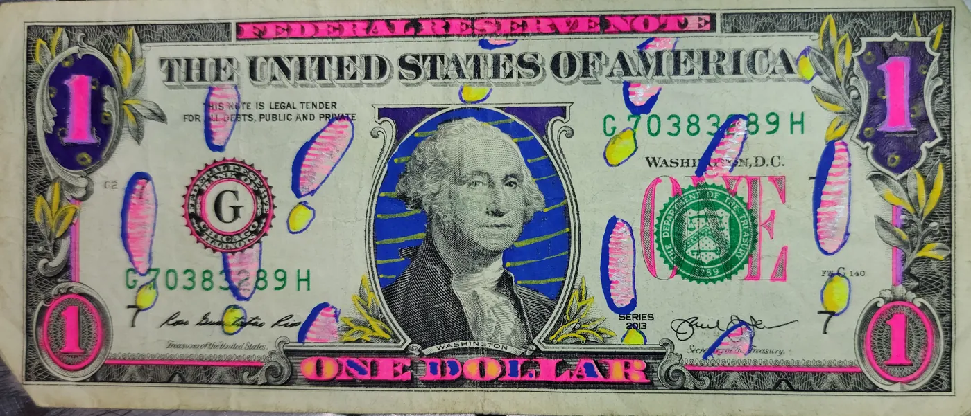 Dollar Bill Art #254