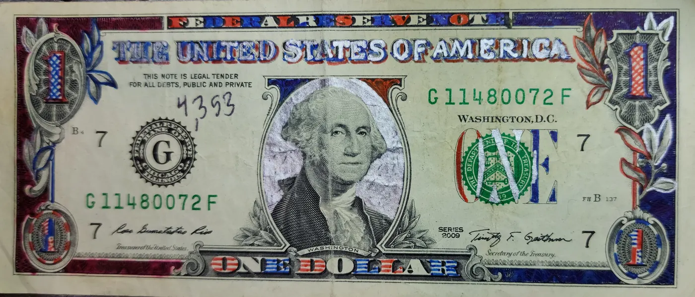 Dollar Bill Art #258