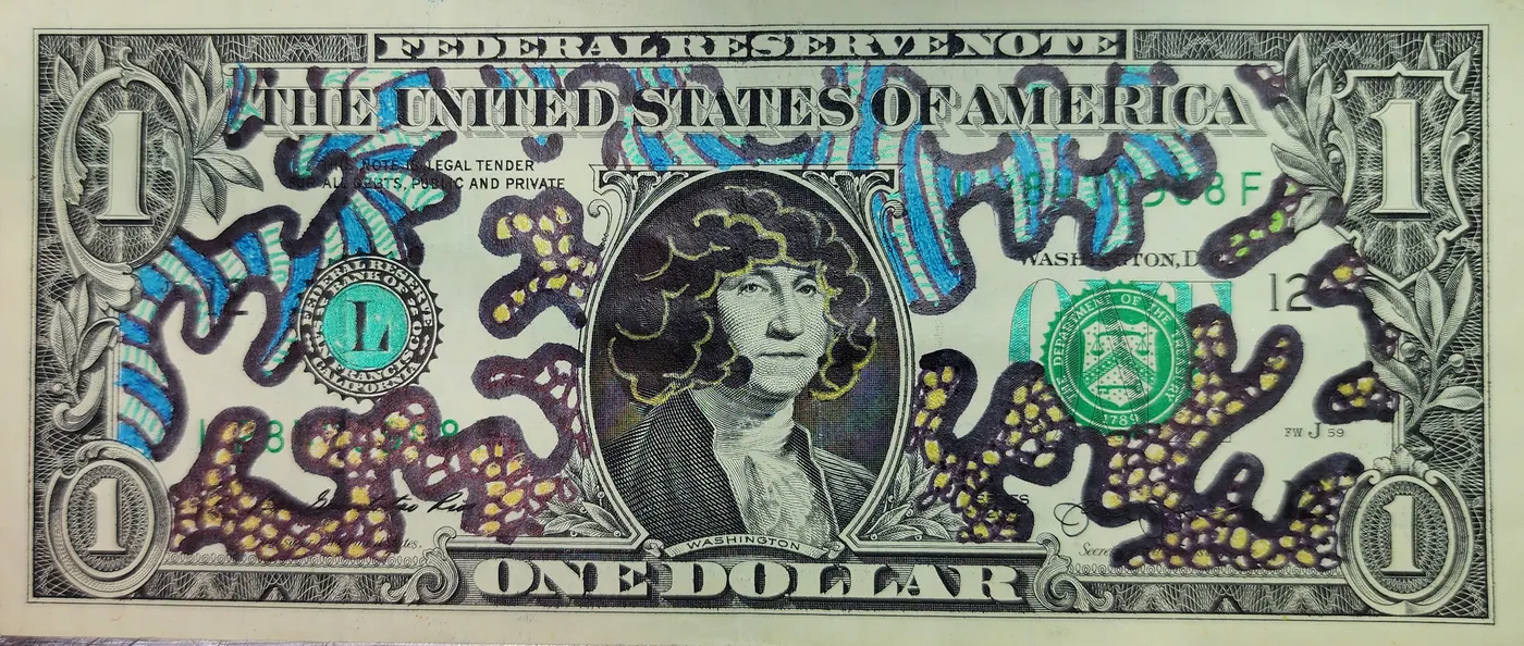 Dollar Bill Art #297