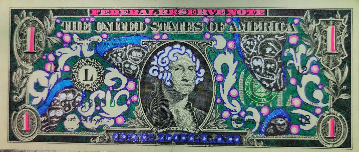 Dollar Bill Art #304