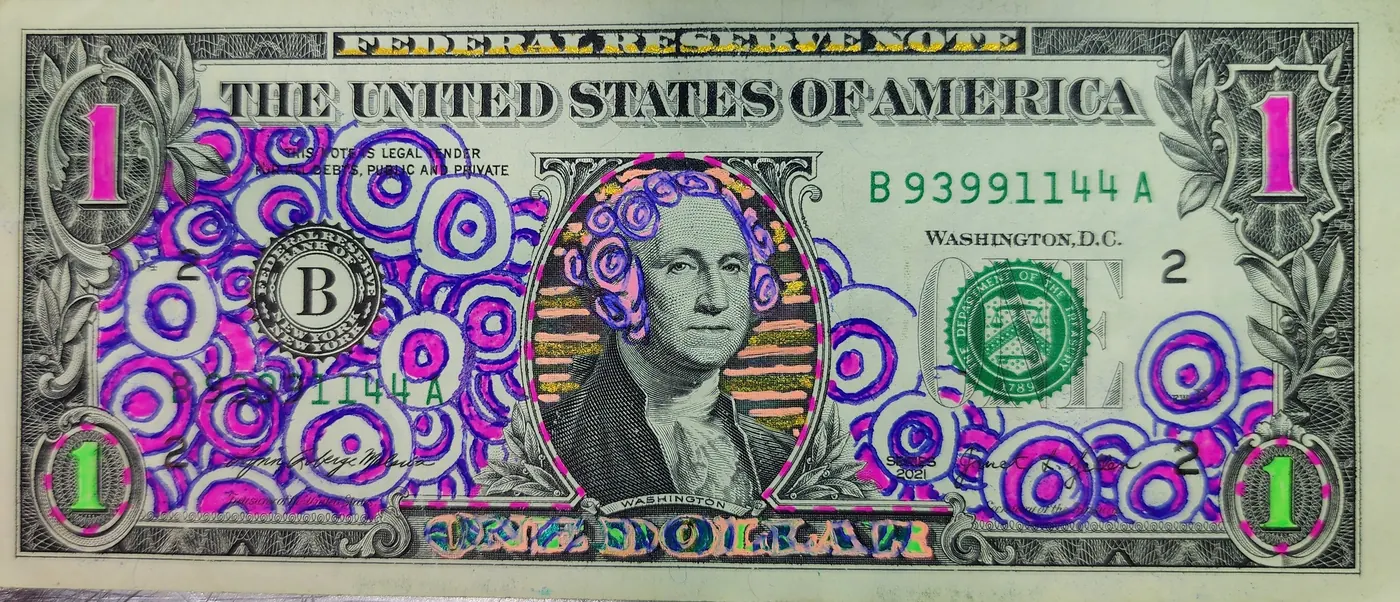 Dollar Bill Art #329