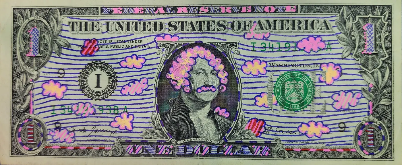 Dollar Bill Art #338