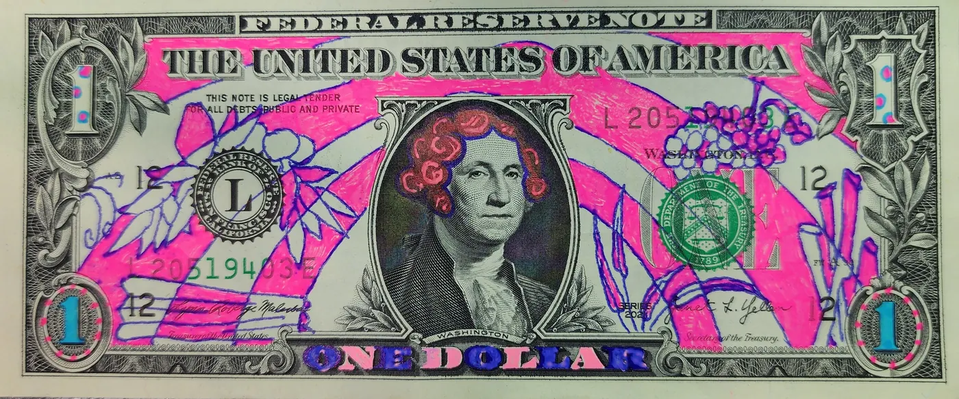 Dollar Bill Art #339