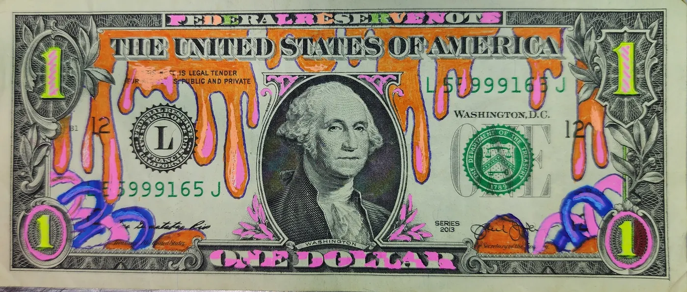 Dollar Bill Art #343