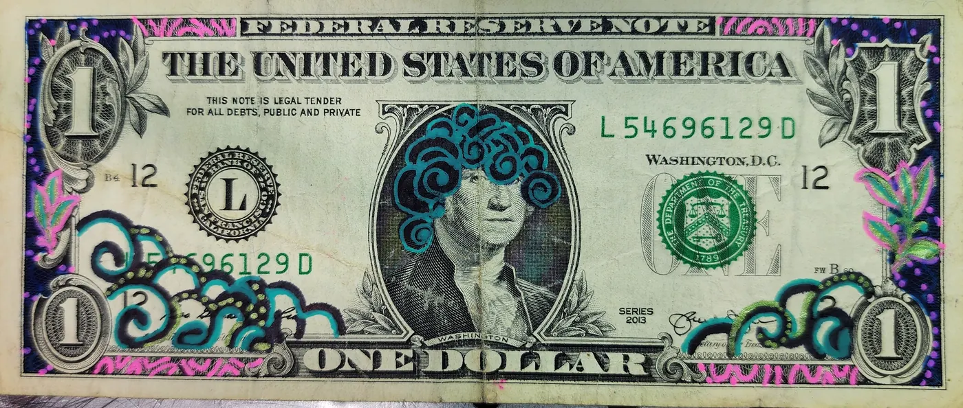 Dollar Bill Art #349