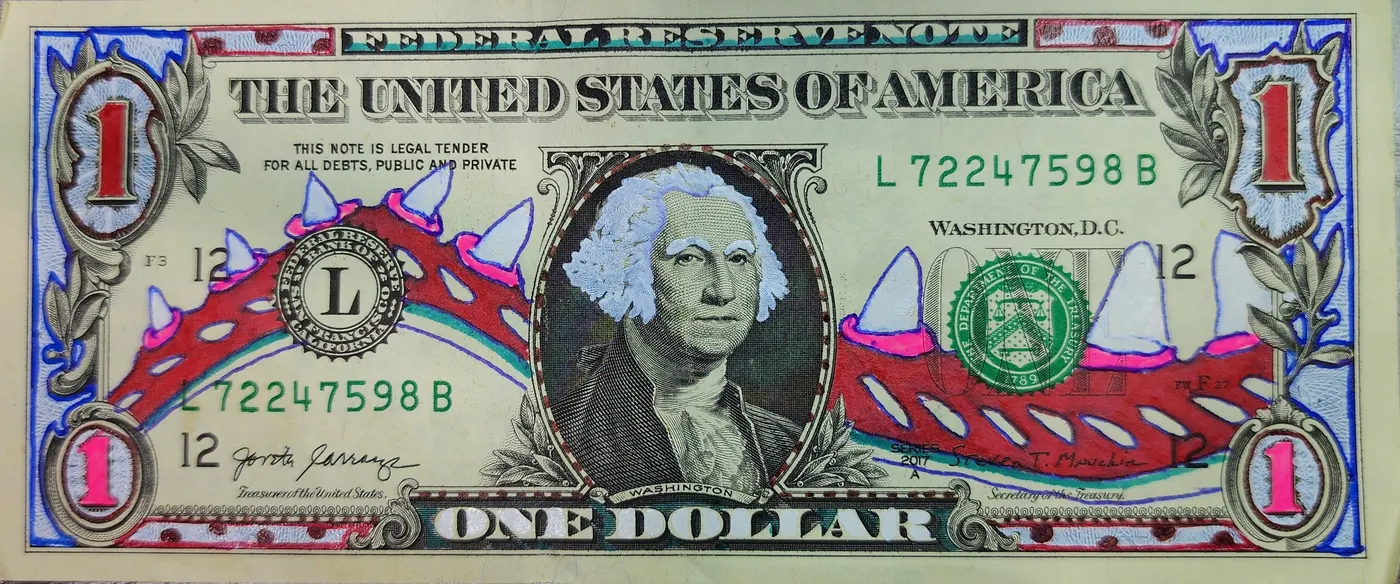 Dollar Bill Art #353