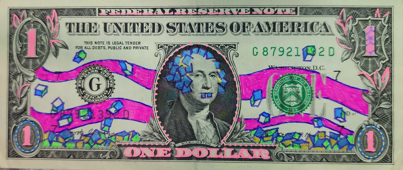 Dollar Bill Art #354