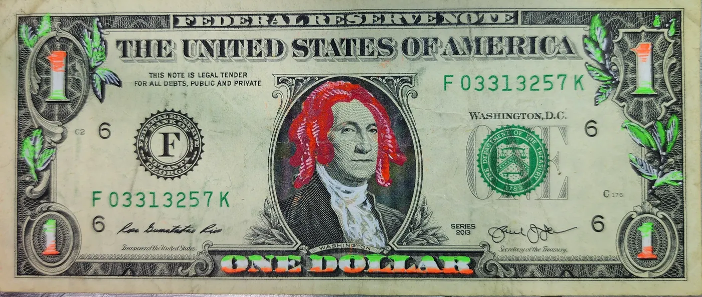 Dollar Bill Art #358