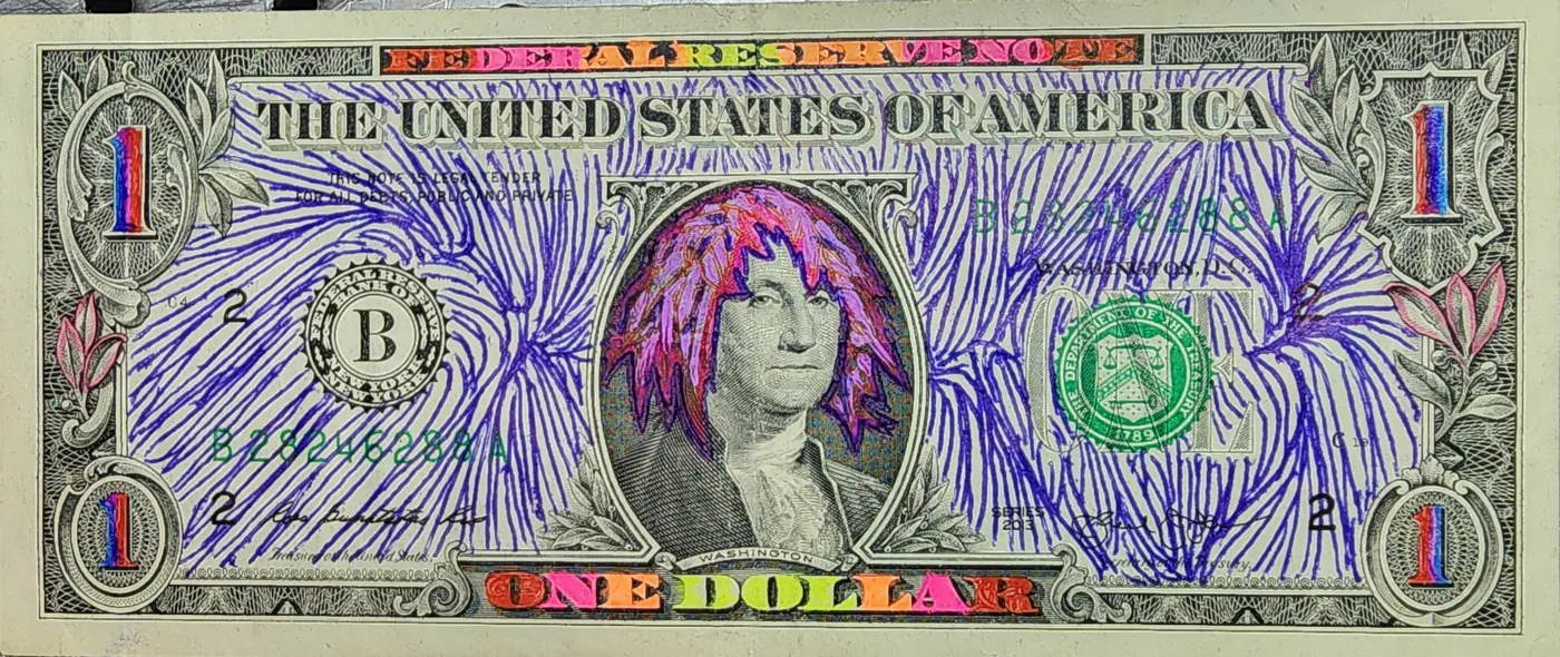 Dollar Bill Art #374