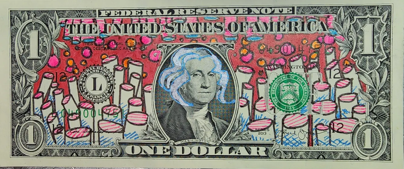 Dollar Bill Art #393