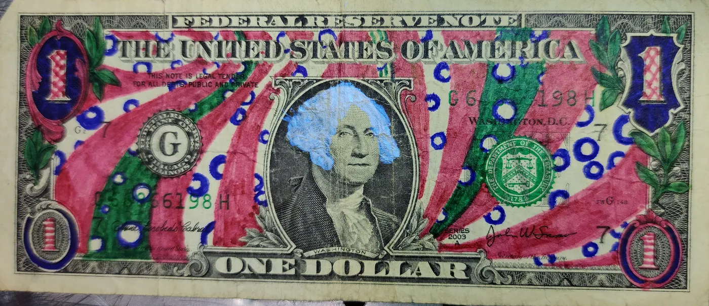 Dollar Bill Art #396