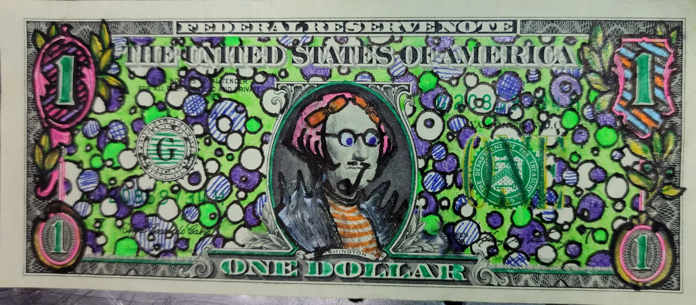 Dollar Bill Art #397