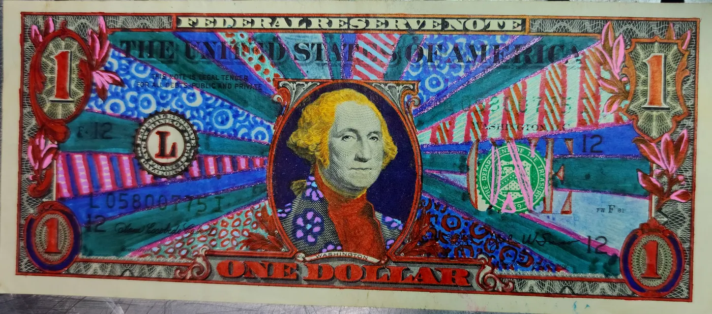 Dollar Bill Art #398