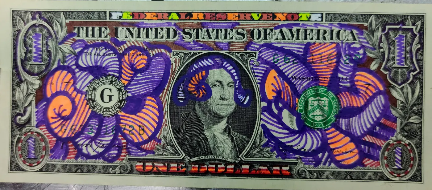 Dollar Bill Art #401
