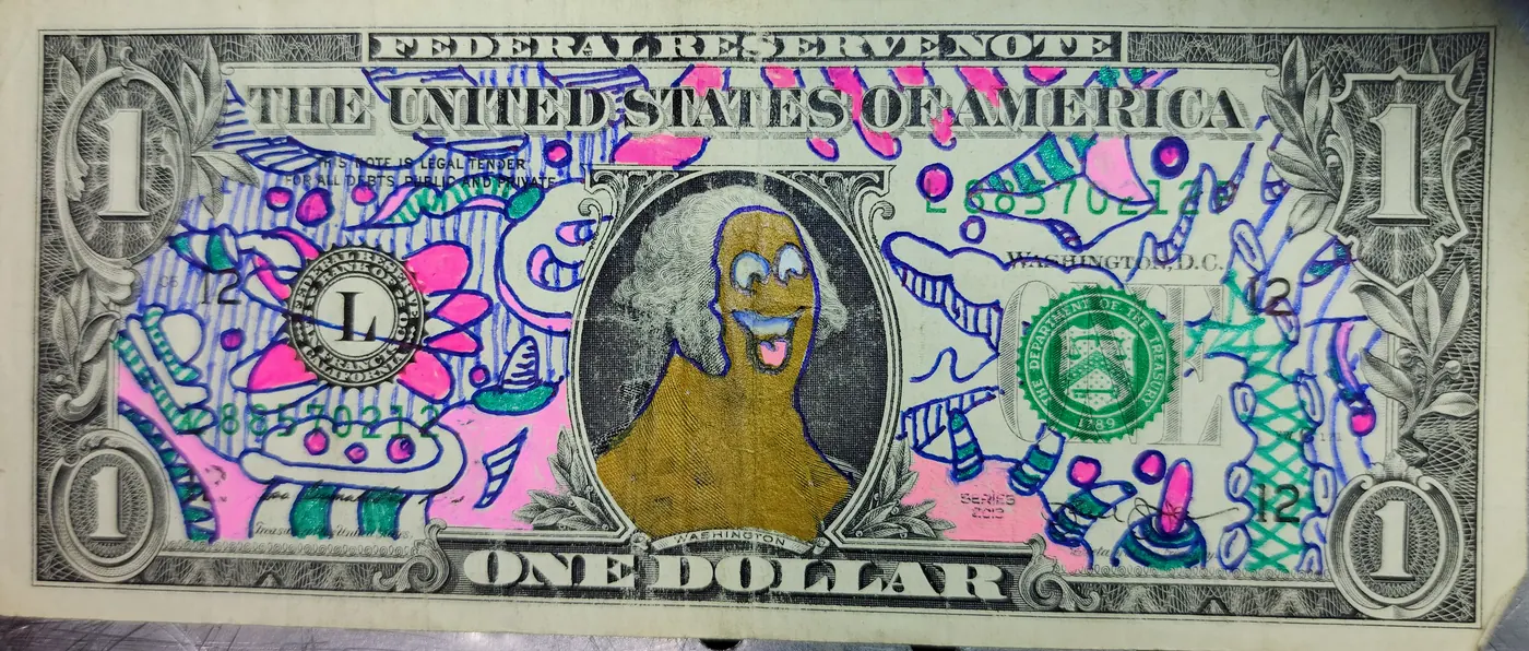 Dollar Bill Art #409