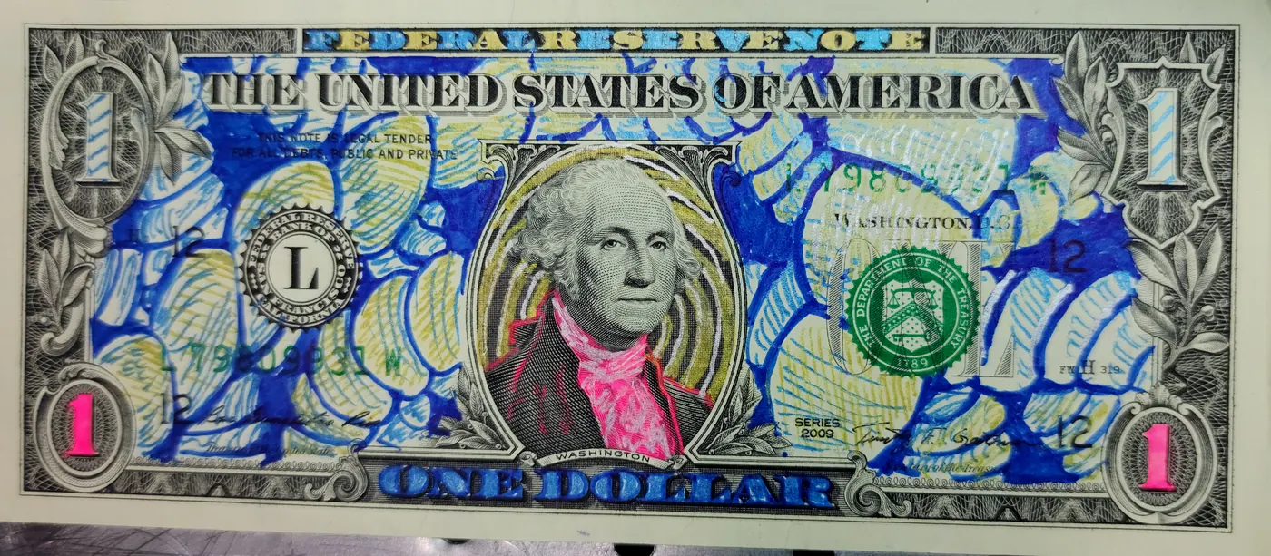 Dollar Bill Art #412
