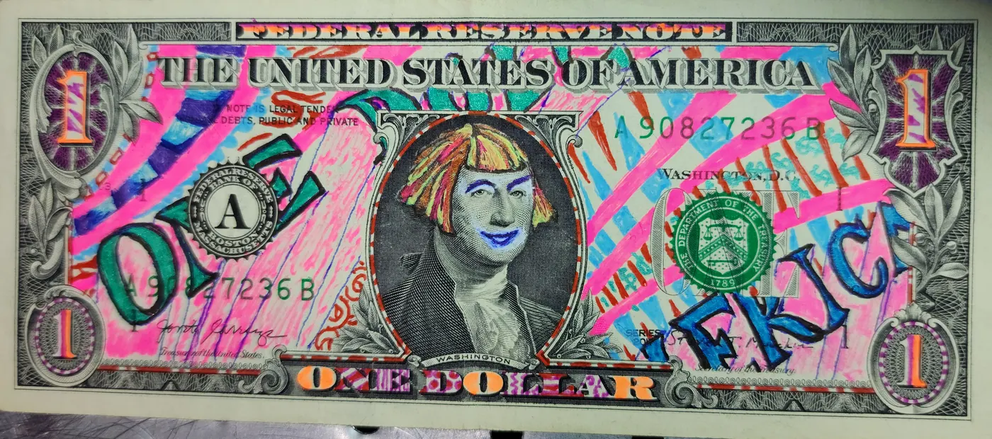 Dollar Bill Art #413