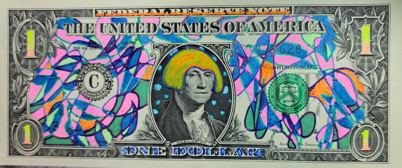 Dollar Bill Art #417