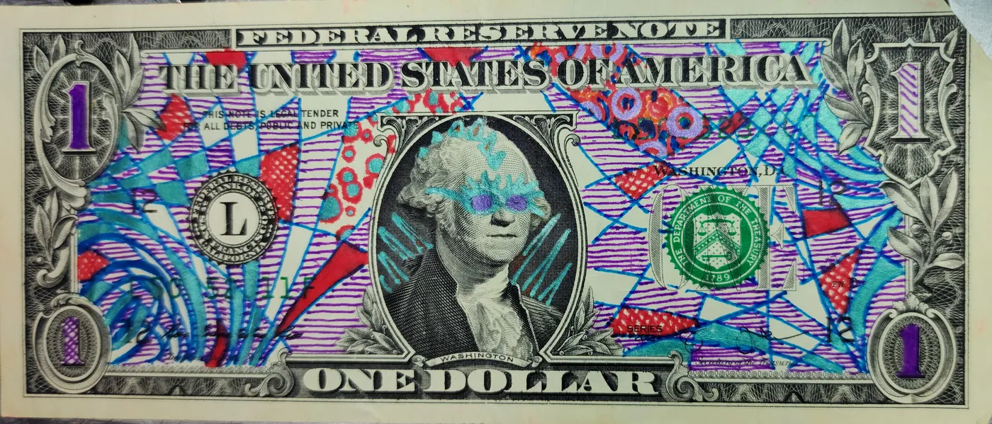 Dollar Bill Art #418