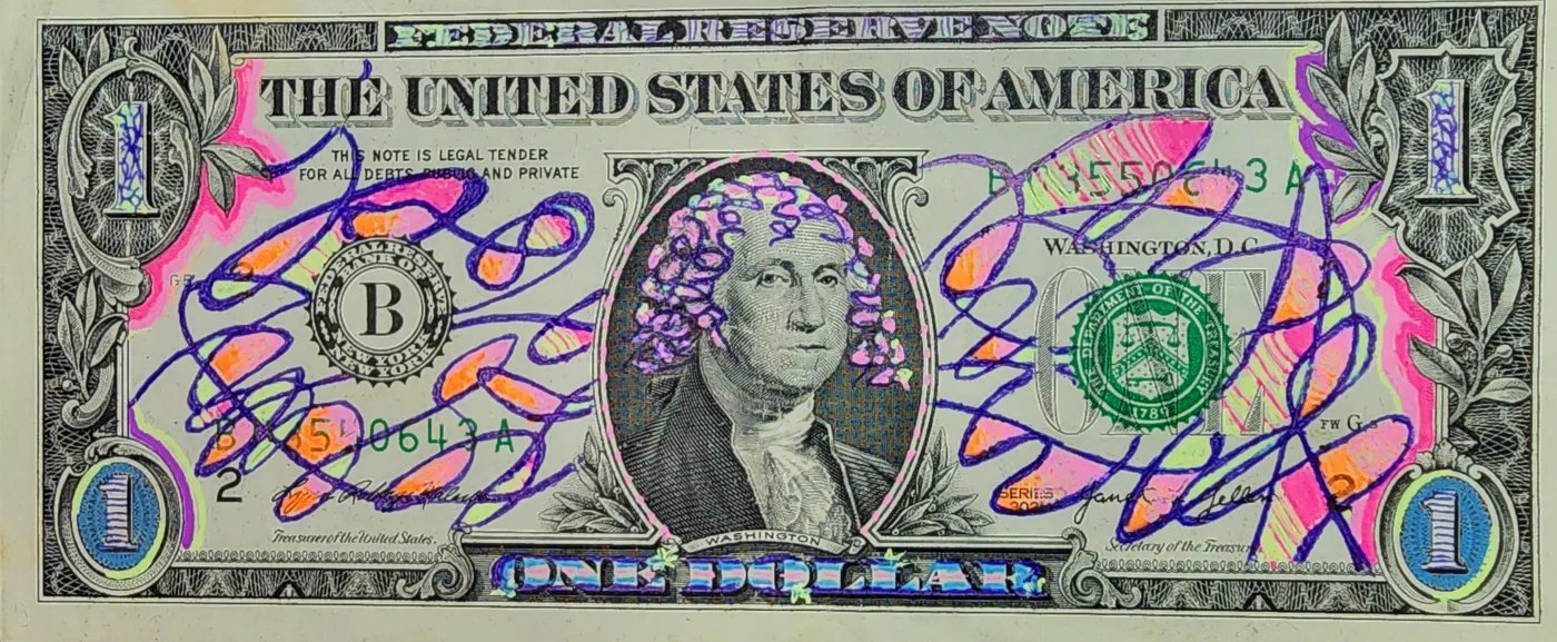 Dollar Bill Art #422