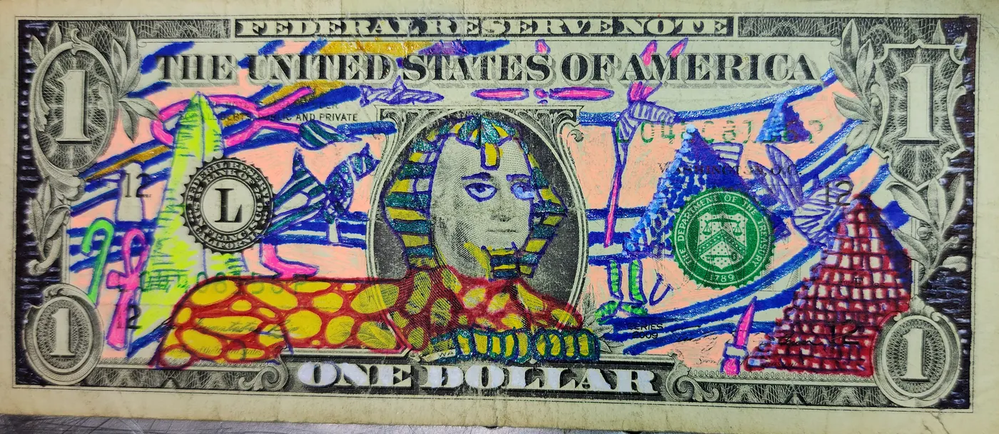 Dollar Bill Art #423
