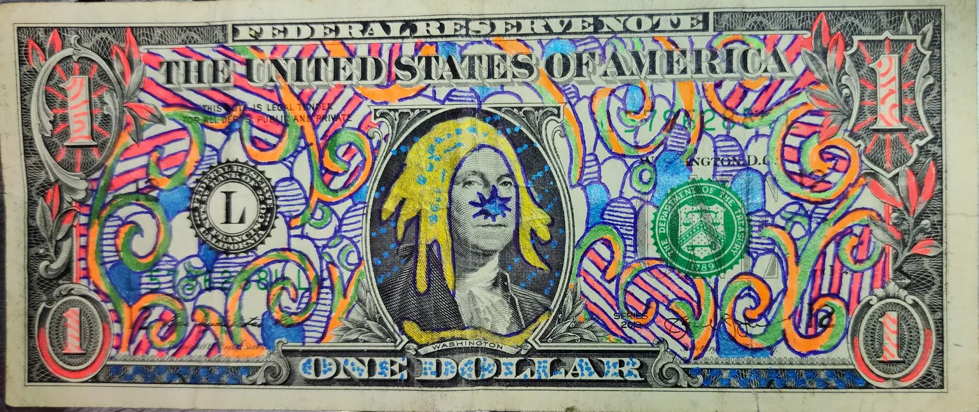 Dollar Bill Art #429