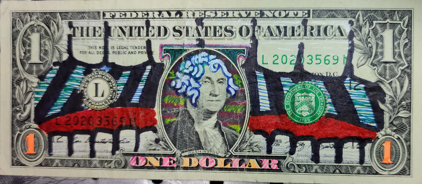 Dollar Bill Art #446