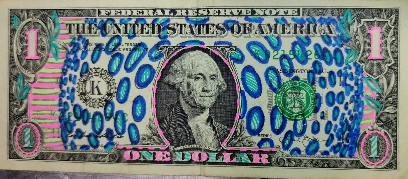 Dollar Bill Art #447