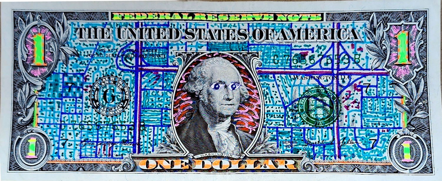 Dollar Bill Art #458