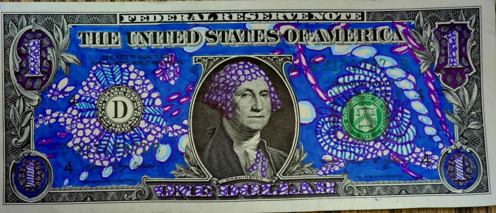 Dollar Bill Art #485