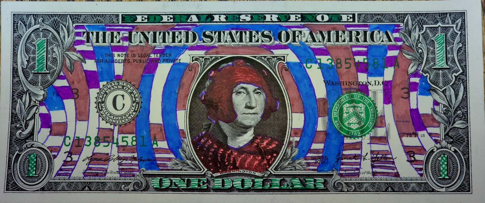 Dollar Bill Art #494