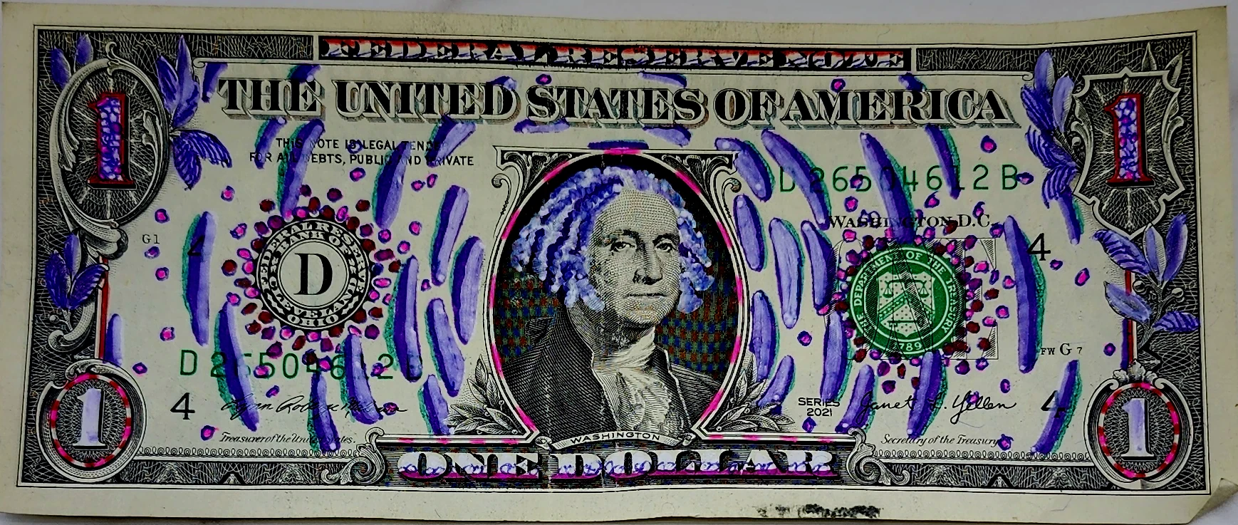Dollar Bill Art #504