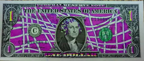 Dollar Bill Art #493