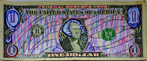 Dollar Bill Art #502